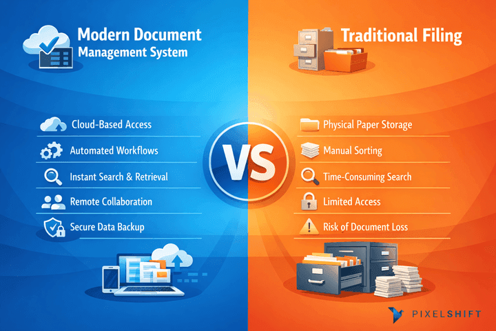 Modern Document Management System VS Traditional Filing